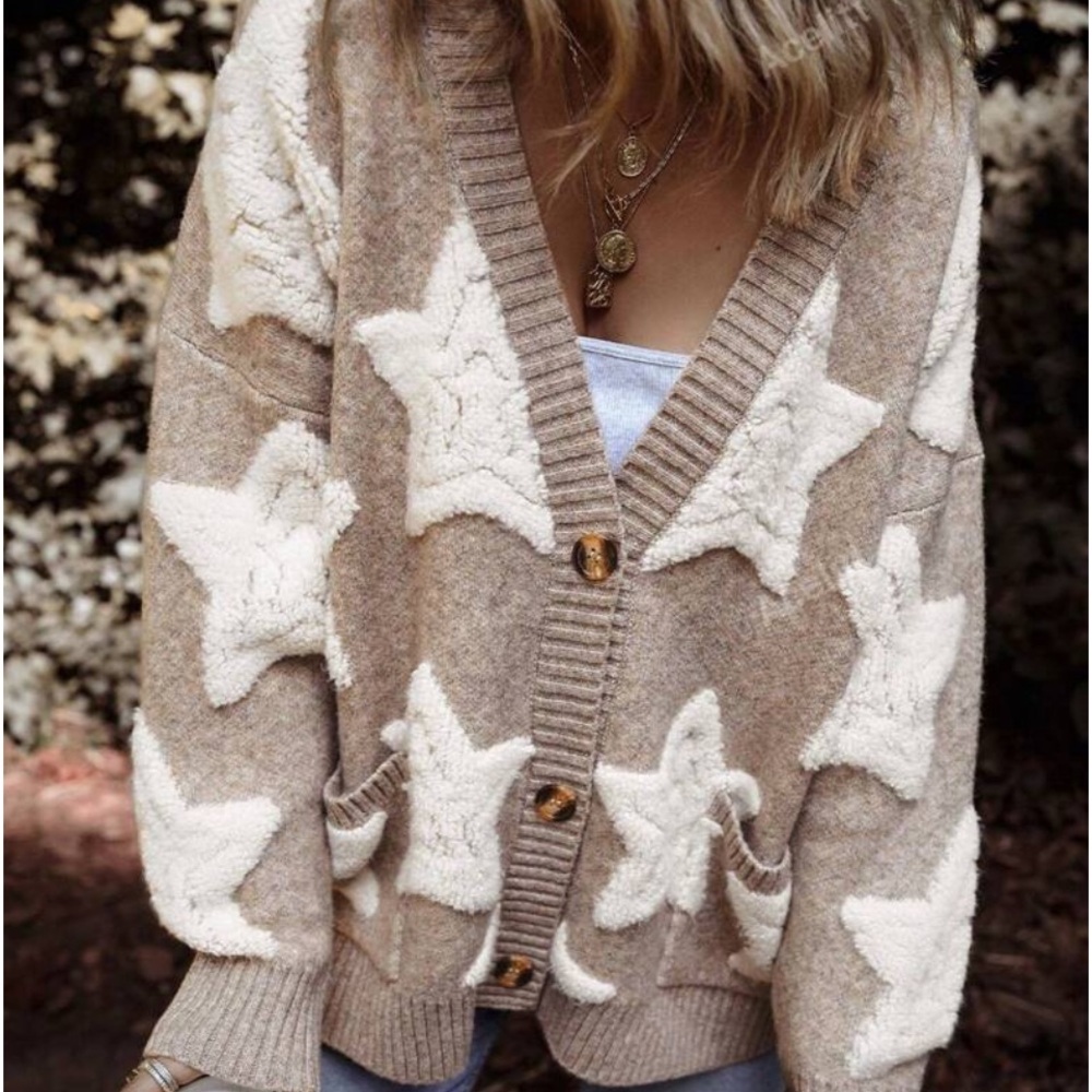 Oversized knit cardigan